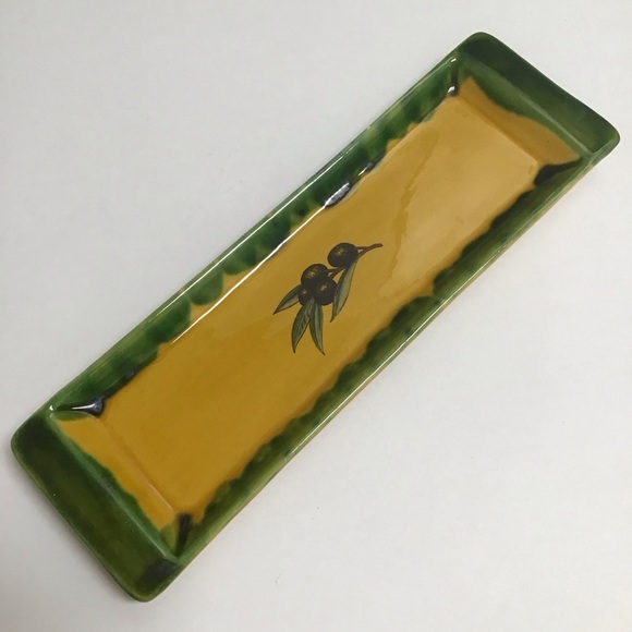 France La Roue Vallauris Ceramic Olive Tray French Country Pottery Kitchen*NOTE* - Picture 1 of 9